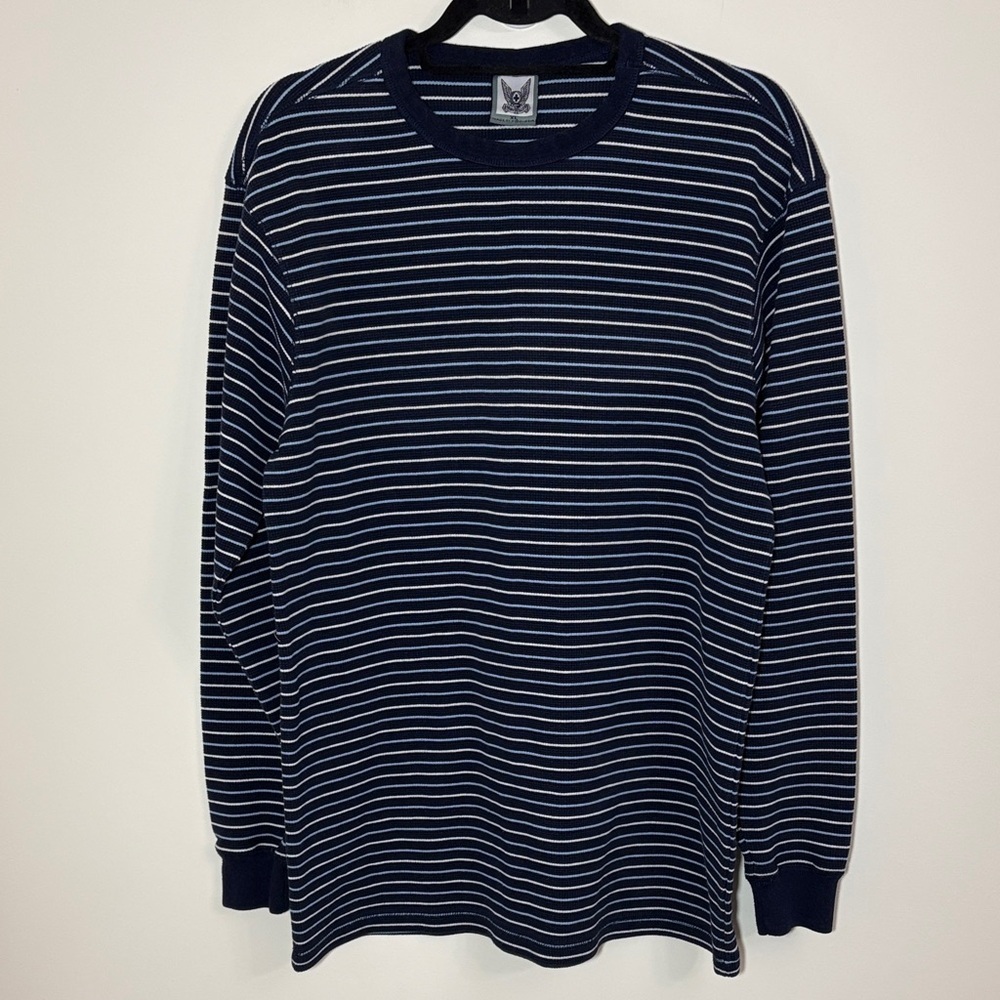Striped Thermal Long Sleeve Henley
